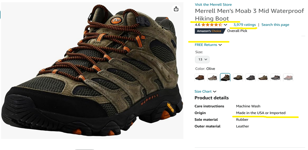 Merrell Moab 3 Waterproof